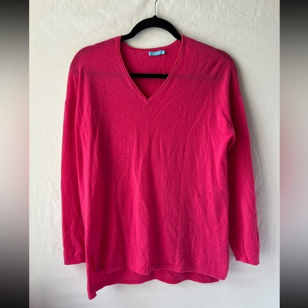 J.McLaughlin 100% Cashmere sweater hot pink